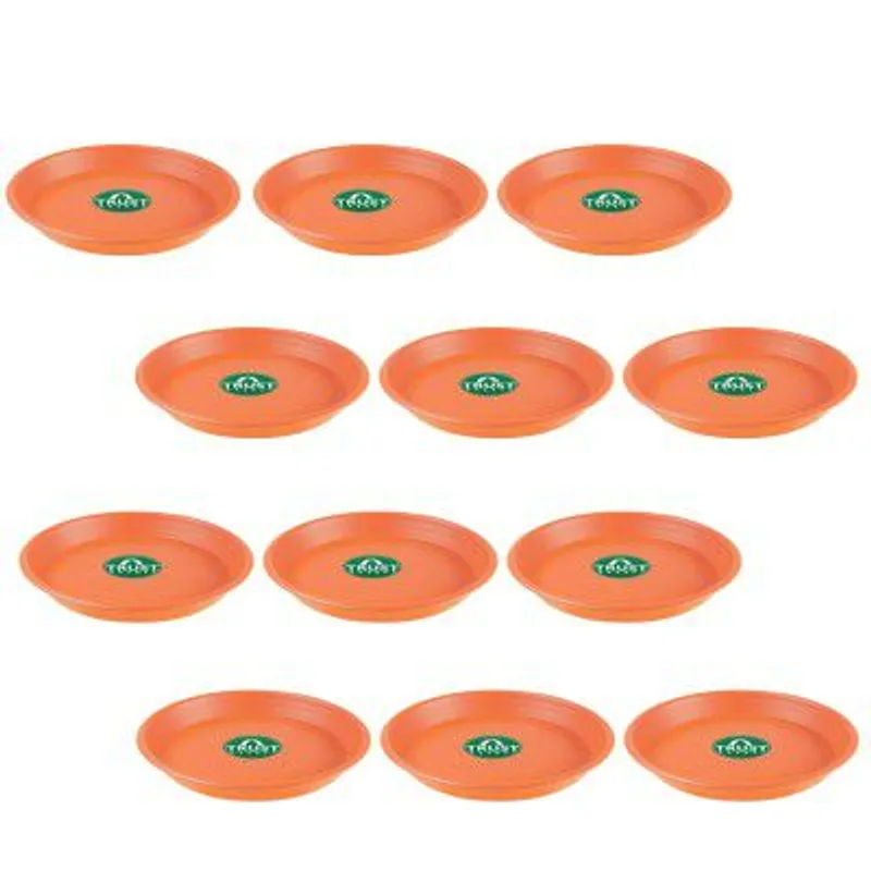 TrustBasket UV Treated Bottom Tray(Plate/Saucer) Suitable for 6 inch Plastic Pot - Terracotta Color - Set of 12 — 86% off on Amazon.in