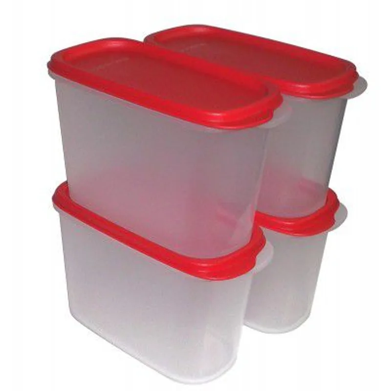 Tupperware New Smart Saver Plastic Container Set, 1.7 litres, Set of 4, Transparent — 61% off on Amazon.in