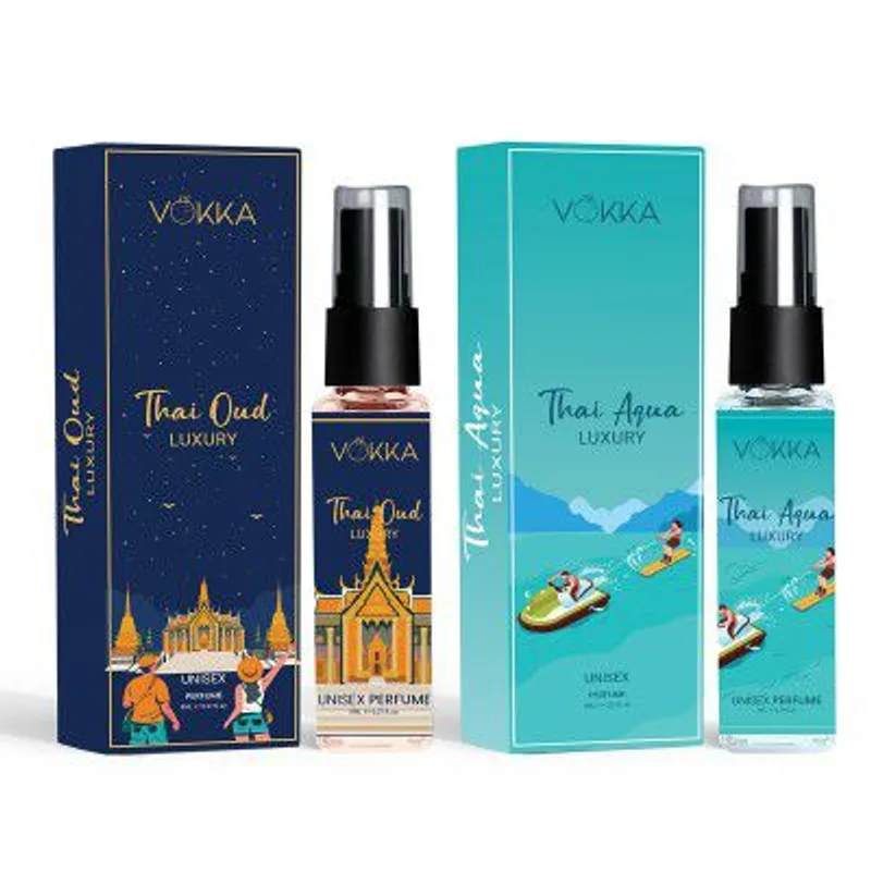 Vokka Pocket Perfume Thai Oud & Thai Aqua 16 ml (Pack of 2 x 8ml)  — 73% off on Amazon.in