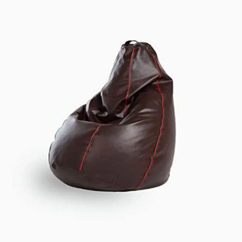 Wakefit Bean Bag Cover XXL | 3 Months Warranty | Leatherette Bean Bag Without Beans | Dark Fantacy with Red Piping — 69% off on Amazon.in