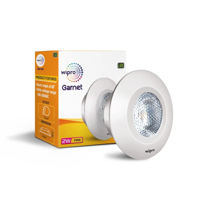 wipro 2w intergrated spotlight Pink (Pack of 3) — 71% off on Amazon.in